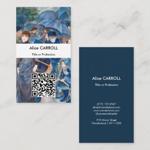 Tarjeta De Visita Pierre-Auguste Renoir - Las sombrillas - Código QR