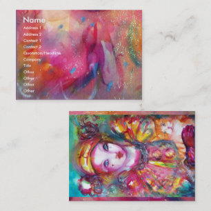 Tarjeta De Visita PIERROT CON máscara de carnaval CAT/Veneciana
