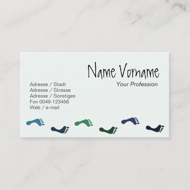 Tarjeta De Visita Pies (Anverso)