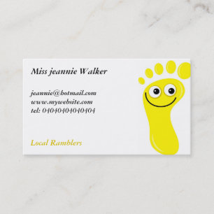 Tarjeta De Visita Pies amarillos felices