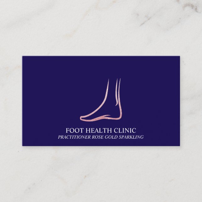 Tarjeta De Visita Pies Care Podiatry Practicador Médico Marina Rosa (Anverso)