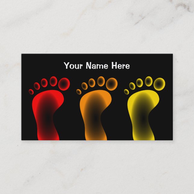 Tarjeta De Visita Pies coloridos (Anverso)