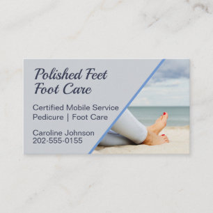 Tarjeta De Visita Pies de playa de Pedicure Foot Care