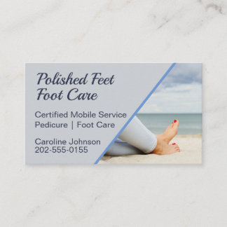 Tarjeta De Visita Pies de playa de Pedicure Foot Care