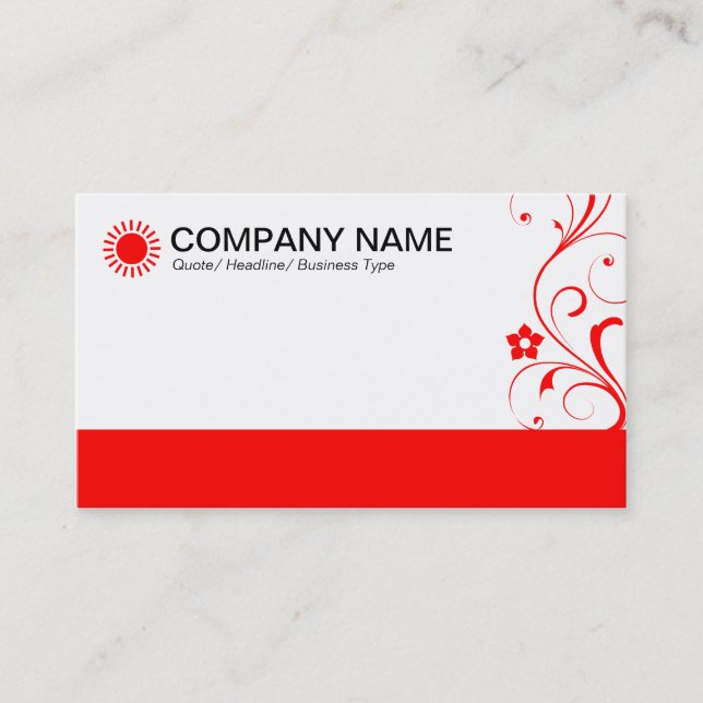 Tarjeta De Visita Pies decorados - Rojo (Anverso)