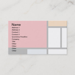 Tarjeta De Visita Piet Mondrian - Composición con el plano rojo gran