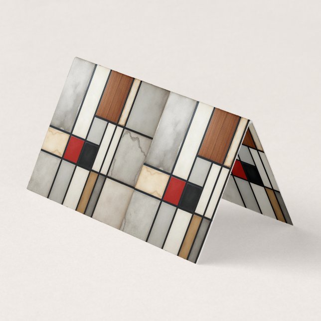 Tarjeta De Visita Piet Mondrian Vintage (Anverso)