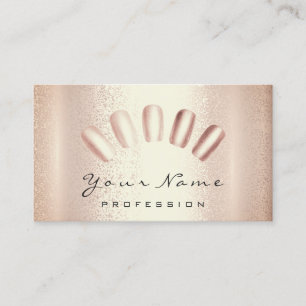 Tarjeta De Visita Pieza de manicura rosa rosa de artista de uñas pe