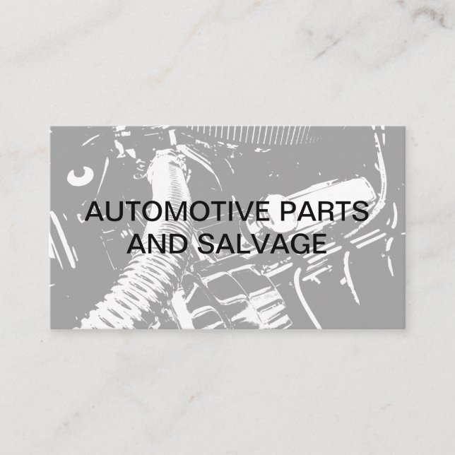 Tarjeta De Visita Piezas Automáticas Y Negocio (Anverso)