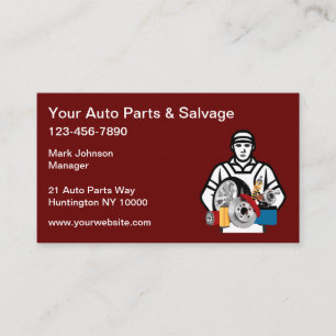 Tarjeta De Visita Piezas Automotrices y Patio de Rescate