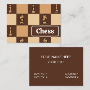 Tarjeta De Visita Piezas de Ajedrez