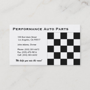 Tarjeta De Visita Piezas de automóvil B