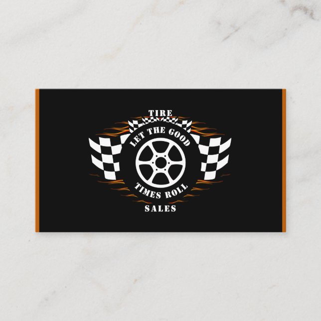 Tarjeta De Visita Piezas de reparación de ventas de neumáticos de la (Anverso)