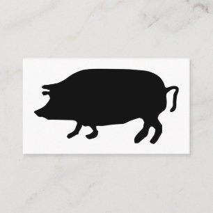 Tarjeta De Visita Pig Silhouette