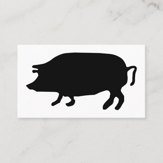 Tarjeta De Visita Pig Silhouette (Anverso)