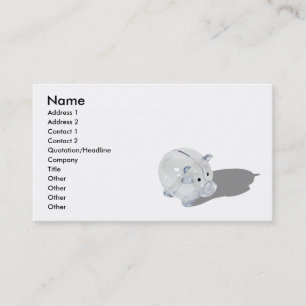 Tarjeta De Visita PiggyBank092110, nombre, dirección 1, dirección 
