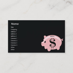Tarjeta De Visita Piggybank - negocio