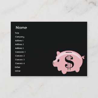 Tarjeta De Visita Piggybank - rechoncho
