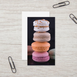 Tarjeta De Visita Pila colorida de Macarons Franceses