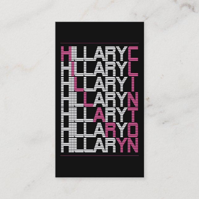 Tarjeta De Visita pila de tipo hillary clinton (Anverso)