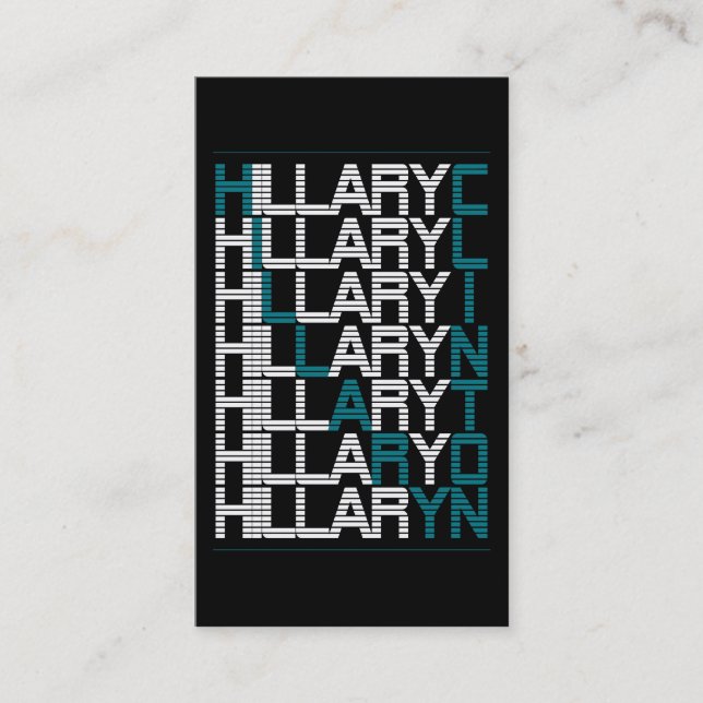 Tarjeta De Visita pila de tipo hillary clinton (Anverso)