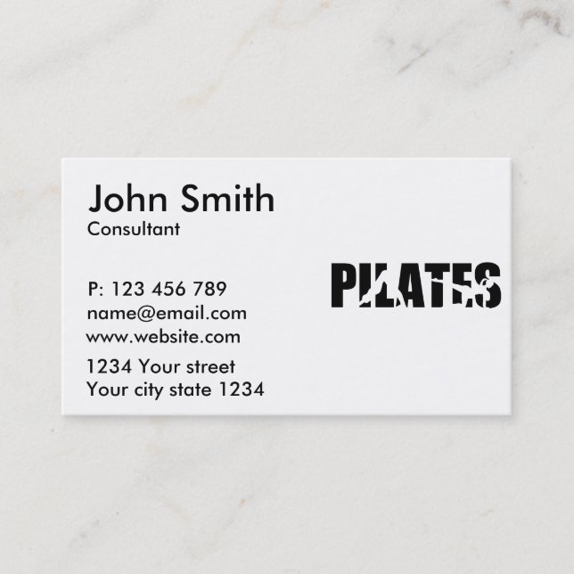 Tarjeta De Visita Pilates (Anverso)