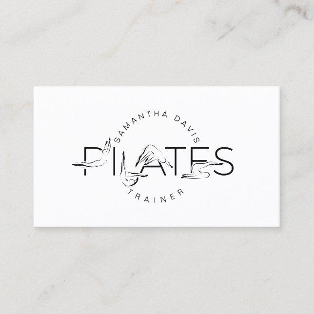 Tarjeta De Visita Pilates Instructor Pilates Business Card (Anverso)
