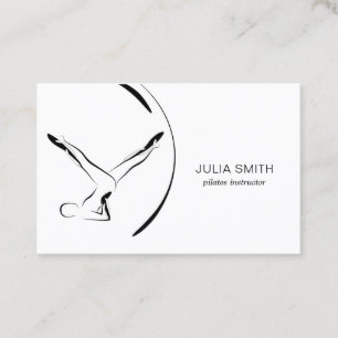 Tarjeta De Visita Pilates Instructor Pilates Poses Dos Lados
