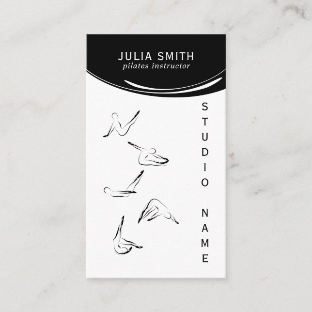 Tarjeta De Visita Pilates Instructor Pilates Poses Pilatos Resumen (Anverso)