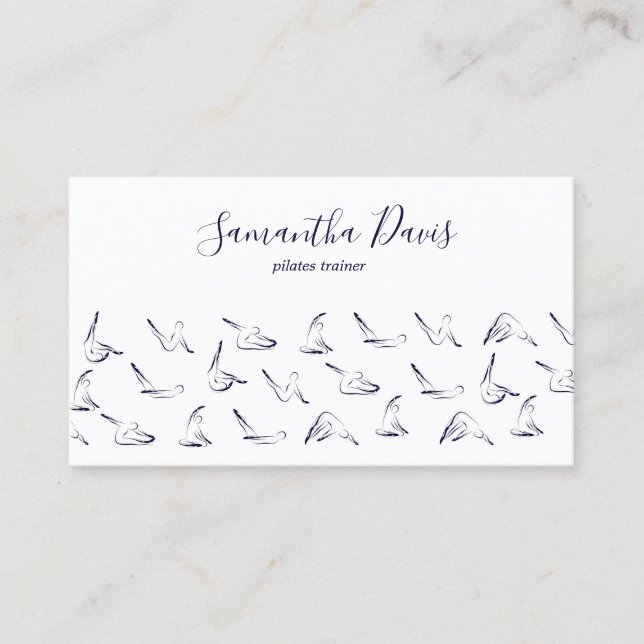 Tarjeta De Visita Pilates Instructor Pilates trainer Business Card (Anverso)