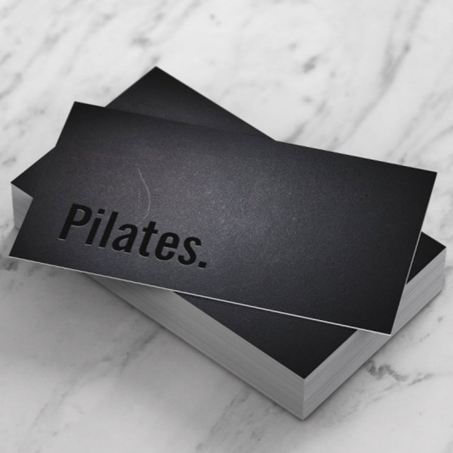 Tarjeta De Visita Pilates Profesionales Negro Negrita Texto Minimali (Subido por el creador)