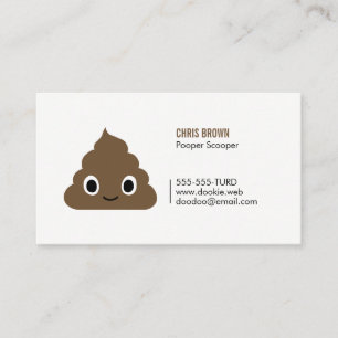 Tarjeta De Visita Pile feliz de poo - Emoji de poop lindo   Divertid