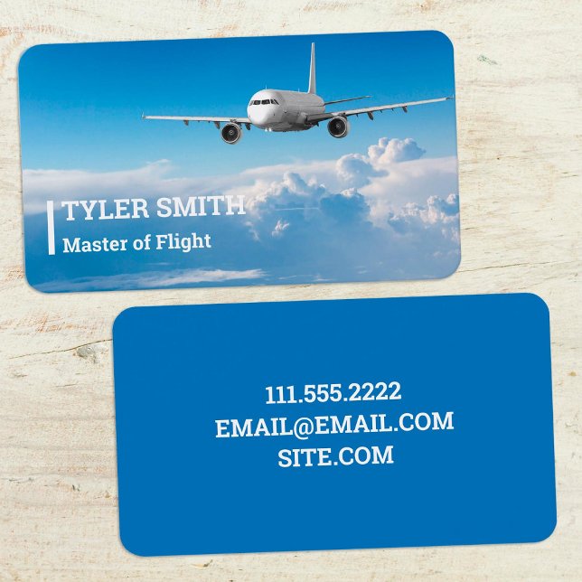 Tarjeta De Visita Piloto de aeronaves (Aircraft Pilot Business Cards)