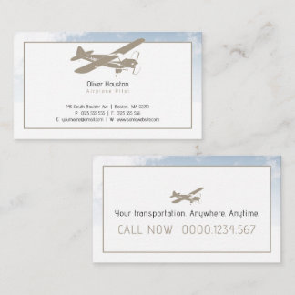 Tarjeta De Visita Piloto de avión | Aviación