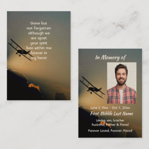 Tarjeta De Visita Piloto de avión de memorias volando