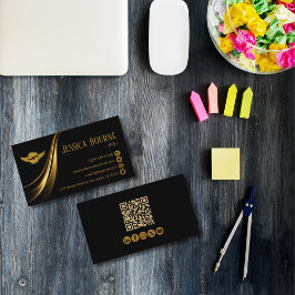 Tarjeta De Visita Piloto de código QR profesional mínimo moderno