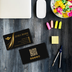 Tarjeta De Visita Piloto de código QR profesional mínimo moderno