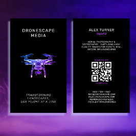 Tarjeta De Visita Piloto de drones Fotografía teledirigida Código QR