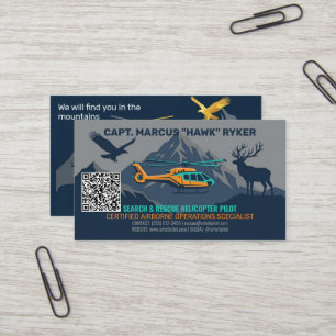 Tarjeta De Visita Piloto de Helicóptero