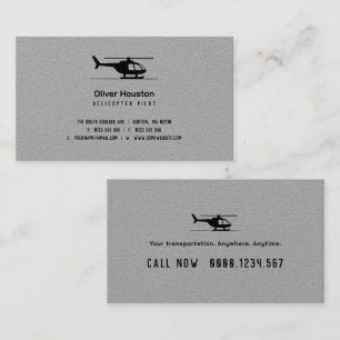 Tarjeta De Visita Piloto de Helicóptero Transporte
