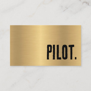 Tarjeta De Visita Piloto de oro falso Premier