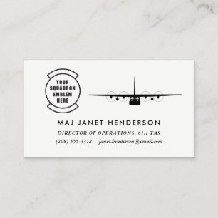 Tarjeta De Visita Piloto del profesional del remiendo C-130 Hércule