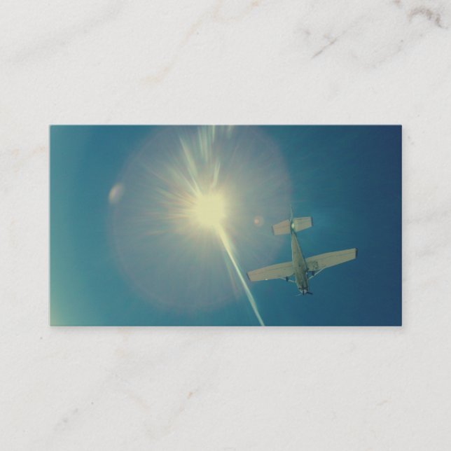 Tarjeta De Visita piloto plano perfecto de la foto pequeño (Anverso)