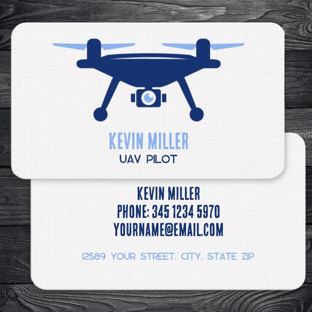 Tarjeta De Visita Piloto UAV (Drone Pilot Business Cards)