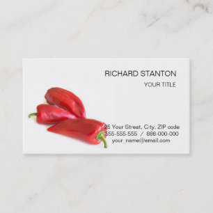 Tarjeta De Visita Pimienta roja