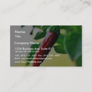 Tarjeta De Visita Pimientas de chiles del chile