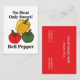 Tarjeta De Visita Pimiento Morrón Capsicum Amarillo Rojo Verde Diver