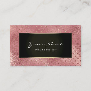 Tarjeta De Visita Pin color de rosa de cristal enmarcado Blogger del