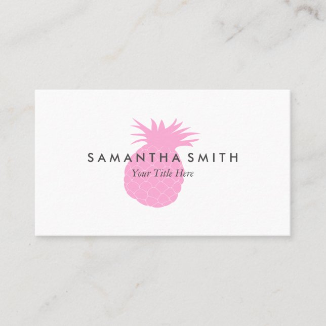 Tarjeta De Visita Piña rosa (Anverso)