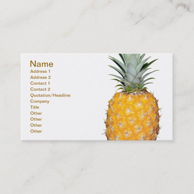 Tarjeta De Visita Piña tropical (Anverso)